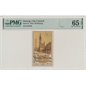 Gdansk, 50 fenig 1918 - PMG 65 EPQ