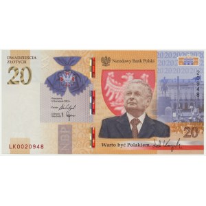 20 złotych 2021 - L. Kaczyński -