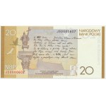 20 zloty 2009 - Juliusz Słowacki - JS 0000607- low number