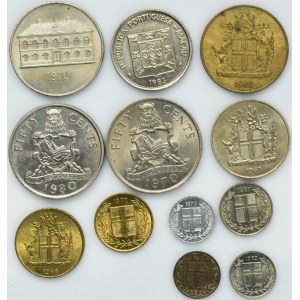 Set, Island, Bermuda, Macau, Gemischte Münzen (12 St.)