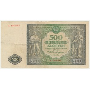 500 złotych 1946 - A - pierwsza seria