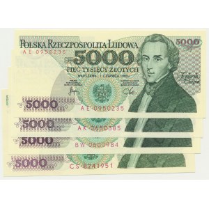 5.000 PLN 1982 (4 Stk.)