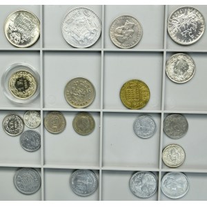 Zestaw, Monako, Luksemburg, Francja, Mix monet (20 szt.)
