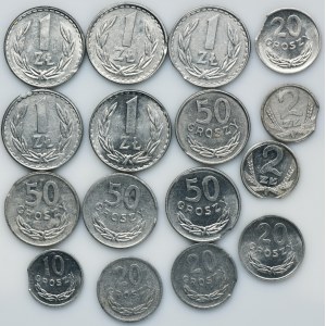 DESTRUCTURES, Set, Zlotys and pennies 1973-1989 (16 pieces).