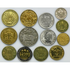 Satz, Frankreich, Gemischte Münzen (13 Stück)