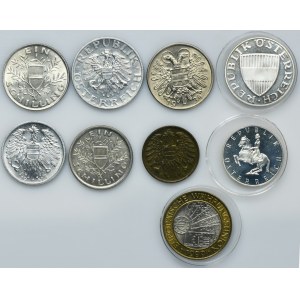 Set, Austria, Mix of coins (9 pcs.)