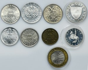 Set, Austria, Mix of coins (9 pcs.)