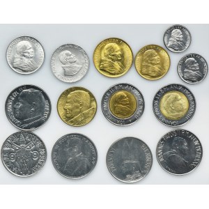 Satz, Vatikanstadt, Gemischte Münzen (14 Stück)