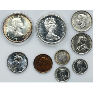 Sada, Kanada, zmiešané mince (9 kusov)
