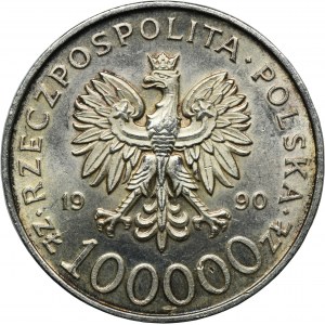 100.000 złotych 1990 Solidarność - TYP A