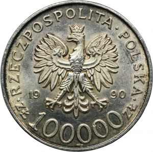 100,000 PLN 1990 Solidarity - TYPE A