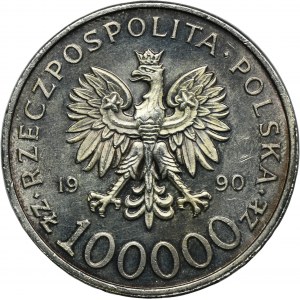 100,000 PLN 1990 Solidarity - TYPE A