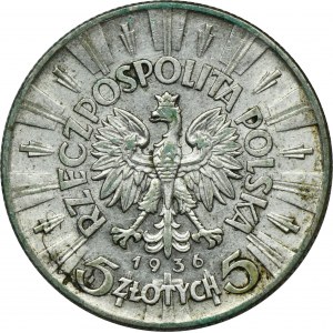 Piłsudski, 5 złotych 1936