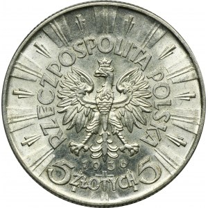 Piłsudski, 5 złotych 1936