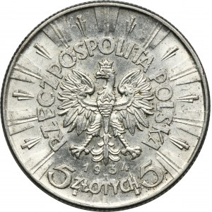 Piłsudski, 5 złotych 1934