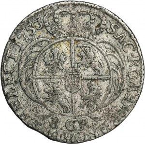 Augustus III of Poland, 8 Groschen Leipzig 1753 - without EC