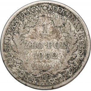 Kingdom of Poland, 1 zloty Warsaw 1832 KG