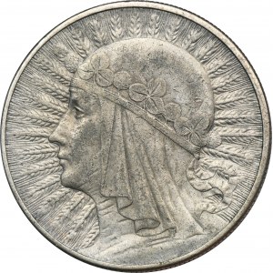 Głowa Kobiety, 10 złotych Londyn 1932