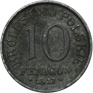 Polish Kingdom, 10 fennig 1917