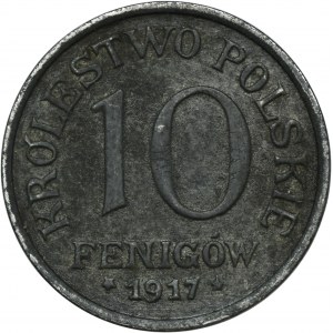 Poľské kráľovstvo, 10 fenig 1917