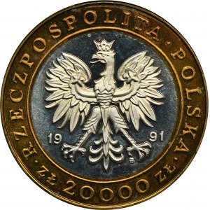 20,000 gold 1991 225 years of the Warsaw Mint