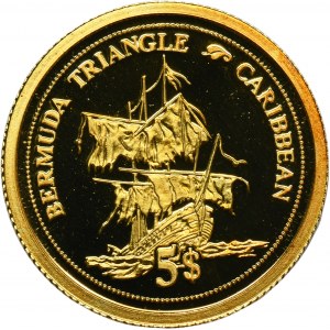 Fiji, Elizabeth II, 5 Dollars 2006 - Bermuda Triangle