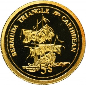 Fiji, Elizabeth II, 5 Dollars 2006 - Bermuda Triangle