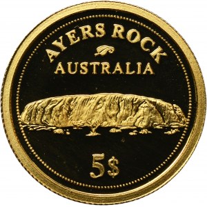 Fidži, Elizabeth II, 5 USD 2006 - Ayers Rock