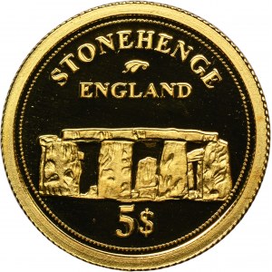 Fiji, Elizabeth II, 5 Dollars 2006 - Stonehenge