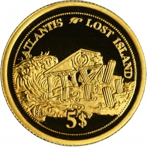 Fiji, Elizabeth II, 5 Dollars 2006 - Atlantis