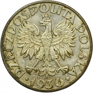 Żaglowiec, 5 złotych 1936