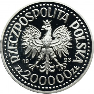 200 000 PLN 1993 Kazimír IV Jagelovský - busta