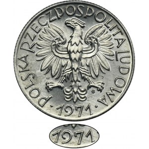 5 złotych 1971 Rybak - rzadszy rocznik