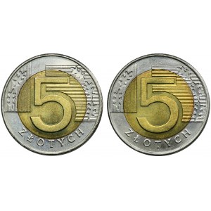 Zestaw, 5 złotych 1994-1996 - wczesne roczniki