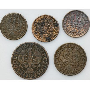 Set, 1-5 pennies (5 pieces).