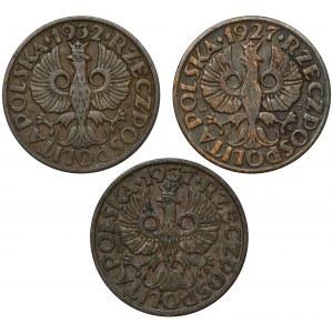 Set, 2 pennies 1927-1937