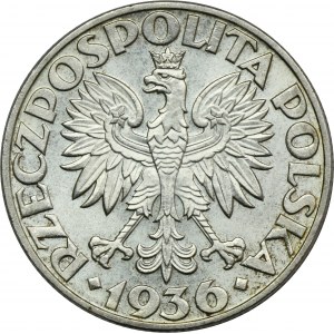 Żaglowiec, 5 złotych 1936