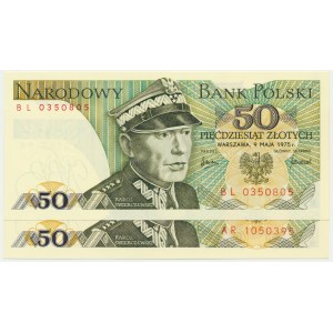 50 złotych 1975 (2 szt.)