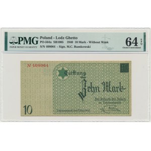10 Mark 1940 - Nr.1 ohne Wasserzeichen - PMG 64 EPQ
