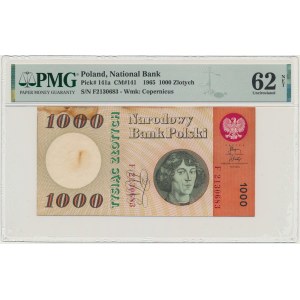 1.000 zlatých 1965 - F - PMG 62 NET - vzácna séria