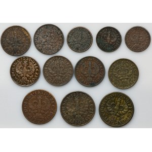 Zestaw, 1-5 groszy (12 szt.)
