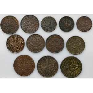 Set, 1-5 pennies (12 pieces).