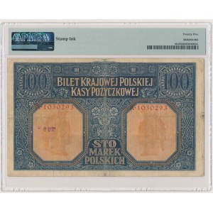 100 marek 1916 - Jenerał - 7 cyfr - PMG 25 - naturalny