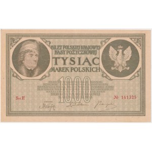 1 000 marek 1919 - Série E - pěkná a svěží