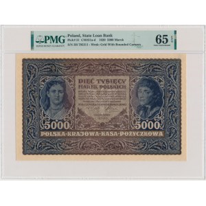 5.000 marek 1920 - III Serja H - PMG 65 EPQ