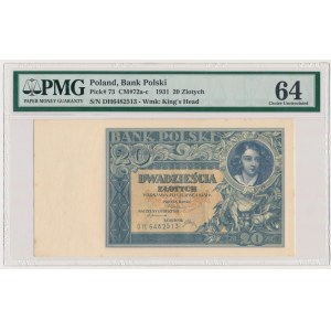 20 gold 1931 - DH. - PMG 64
