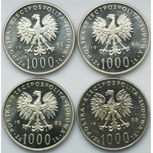 Zestaw, 1.000 złotych Jan Paweł II 1982-1983 (4 szt.)