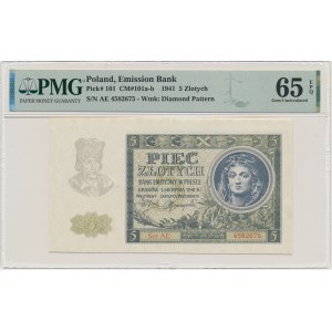 5 zlatých 1941 - AE - PMG 65 EPQ