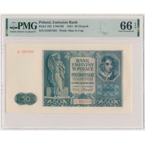 50 złotych 1941 - E - PMG 66 EPQ