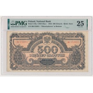 500 złotych 1944 ...owe - BK - PMG 25